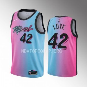 Kevin Love Miami Heat Pink Blue #42 Viceversa Jersey Swingman