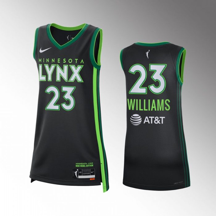Kiana Williams 2023 Rebel Edition Victory Unisex Black Jersey Minnesota Lynx #23