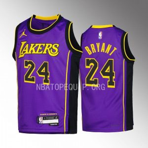 Los Angeles Lakers Kobe Bryant Statement Edition Purple Youth Jersey Swingman #24