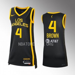 Los Angeles Sparks Lexie Brown Rebel Edition #4 Jersey Victory Women Black