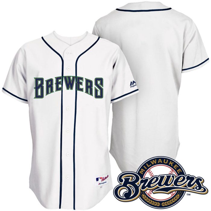 Male Milwaukee Brewers White 1994 Turn Back The Clock Throwback Jersey
