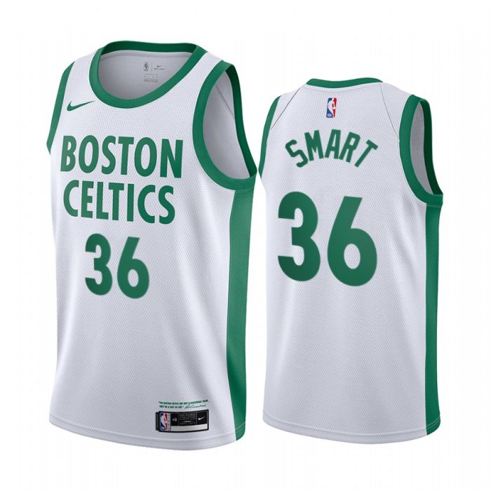 Marcus Smart Boston Celtics 2020-21 White City Edition Jersey New Uniform