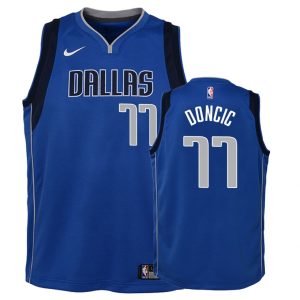 Mavericks Youth Luka Doncic #77 Icon Blue Jersey