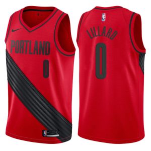 Men 2017-18 Portland Trail Blazers #0 Damian Lillard Statement Red Swingman Jersey