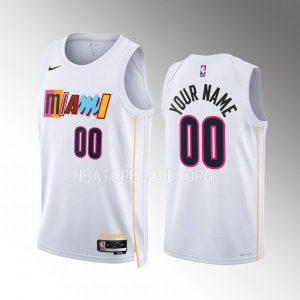 Miami Heat City Edition Custom White #00 Jersey 2022-23 Swingman
