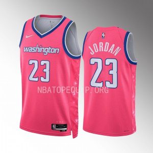 Michael Jordan 2022-23 Washington Wizards Pink #23 City Edition Jersey Cherry Blossom