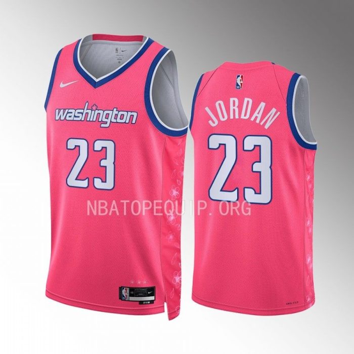 Michael Jordan 2022-23 Washington Wizards Pink #23 City Edition Jersey Cherry Blossom