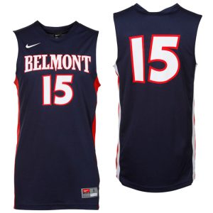 NCAA Belmont Bruins #15 Navy College Basketball Jersey