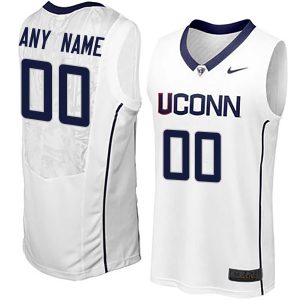 NCAA Uconn Huskies White Customized College Basketball Jersey