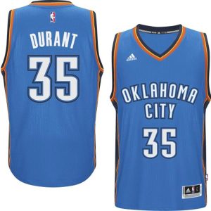 Oklahoma City Thunder #35 Kevin Durant 2014-15 New Swingman Road Blue Jersey
