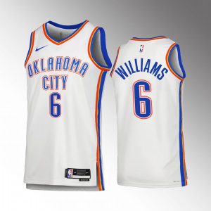 Oklahoma City Thunder Jaylin Williams 2022-23 Association Edition White #6 Jersey