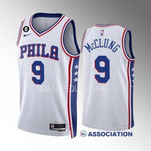 Philadelphia 76ers Mac McClung 2022-23 Association Edition White #9 Jersey Swingman