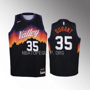 Phoenix Suns Kevin Durant Valley City Black Youth Jersey Swingman #35