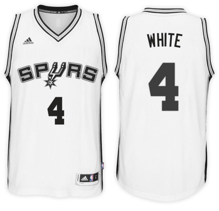 Spurs Male Derrick White #4 NBA Swingman Home White Jersey