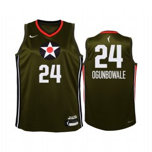 WNBA Dallas Wings Arike Ogunbowale 2021 Rebel Edition Jersey Youth Green