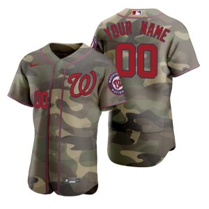 Washington Nationals Custom Camo 2021 Armed Forces Day Jersey
