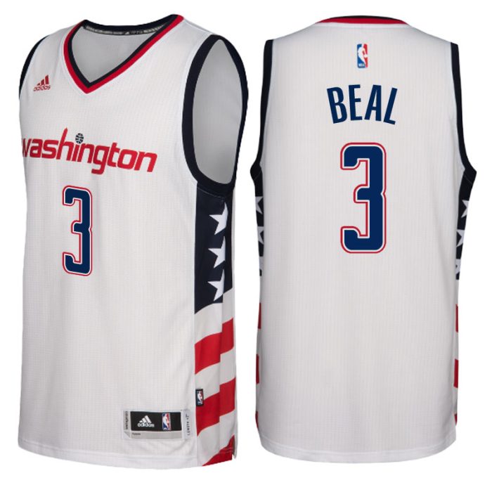 Washington Wizards #3 Bradley Beal 2016-17 Stars & Stripes White Alternate Swingman Jersey