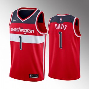 Washington Wizards Johnny Davis 2022 NBA Draft Wisconsin Badgers Red #1 Jersey Icon Edition