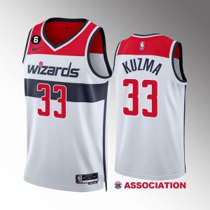 Washington Wizards Kyle Kuzma #33 White Association Edition Jersey 2022-23 Swingman