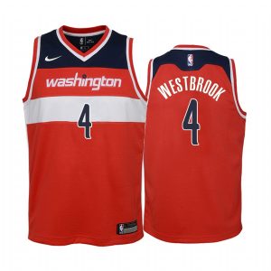 Washington Wizards Russell Westbrook 2020-21 Icon Red Youth Jersey - 2020 Trade
