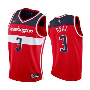Wizards Bradley Beal 75th Diamond Anniversary Red 2021-22 Jersey Icon Edition
