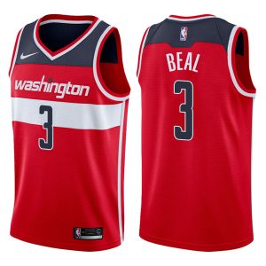 Wizards Male Bradley Beal #3 2017-18 Icon Red Jersey