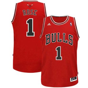 Youth Chicago Bulls #1 Derrick Rose Revolution 30 Swingman Red Jersey