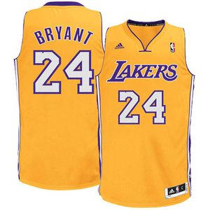 Youth Los Angeles Lakers #24 Kobe Bryant Revolution 30 Swingman Gold Jersey