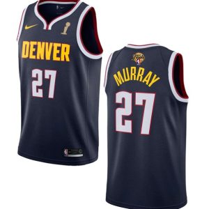 Men Denver Nuggets #27 Jamal Murray Navy 2023 Finals Champions Icon EditionStitched Jersey