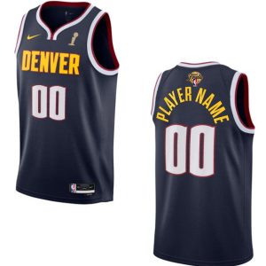 Men Denver Nuggets Active Player Custom Navy 2023 Finals Icon Edition Stitched Basketball Jersey