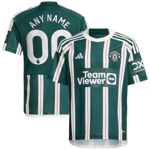 Manchester United Youth 2023/24 Away Replica Custom Jersey - Green