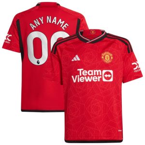 Manchester United Youth 2023/24 Home Replica Custom Jersey - Red