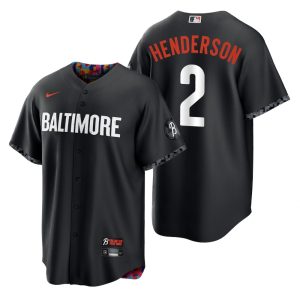 Baltimore Orioles Gunnar Henderson Black 2023 City Connect Replica Jersey
