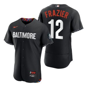Men Baltimore Orioles Adam Frazier Black 2023 City Connect Jersey