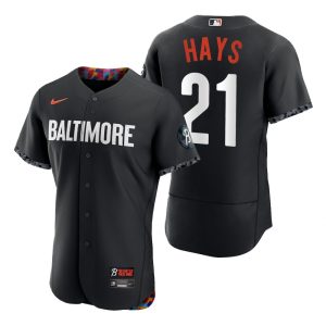 Men Baltimore Orioles Austin Hays Black 2023 City Connect Jersey
