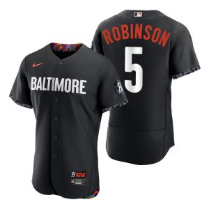 Men Baltimore Orioles Brooks Robinson Black 2023 City Connect Jersey