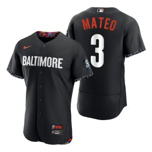 Men Baltimore Orioles Jorge Mateo Black 2023 City Connect Jersey