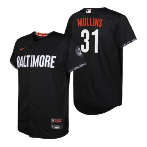 Youth Baltimore Orioles Cedric Mullins Black 2023 City Connect Replica Jersey