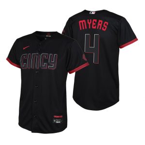 Youth Cincinnati Reds Wil Myers Black 2023 City Connect Replica Jersey