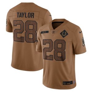 Jonathan Taylor Indianapolis Colts 2023 Salute To Service Limited Jersey - Brown
